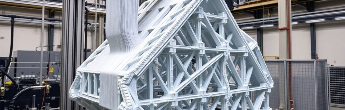 Large-scale 3D printing in construction and aeronautics.