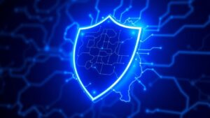 Bouclier numérique protégeant la Belgique des cybermenaces quantiques.