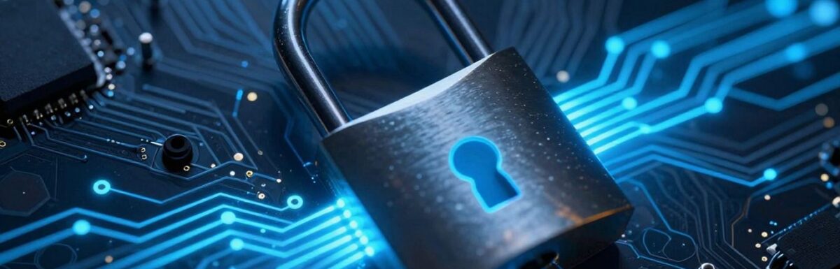 Cadenas numérique protégeant des données sensibles sur une carte mère.